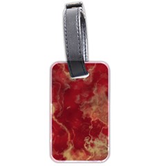 Marble Red Yellow Background Luggage Tag (two Sides)