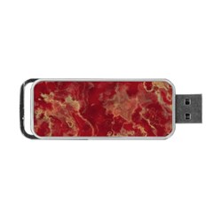 Marble Red Yellow Background Portable Usb Flash (two Sides) by HermanTelo