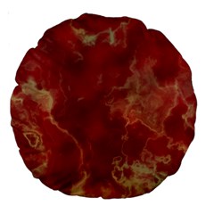 Marble Red Yellow Background Large 18  Premium Round Cushions