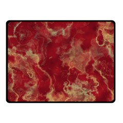 Marble Red Yellow Background Double Sided Fleece Blanket (small) 