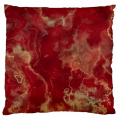 Marble Red Yellow Background Standard Flano Cushion Case (one Side)