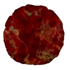 Marble Red Yellow Background Large 18  Premium Flano Round Cushions