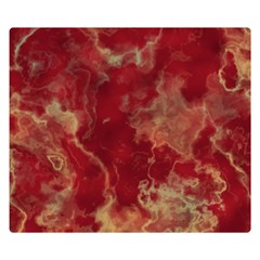 Marble Red Yellow Background Double Sided Flano Blanket (small) 