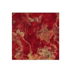 Marble Red Yellow Background Satin Bandana Scarf