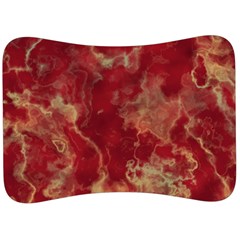 Marble Red Yellow Background Velour Seat Head Rest Cushion