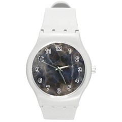 Marble Surface Texture Stone Round Plastic Sport Watch (m)