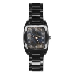 Marble Surface Texture Stone Stainless Steel Barrel Watch