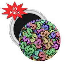 Money Currency Rainbow 2 25  Magnets (10 Pack)  by HermanTelo