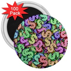 Money Currency Rainbow 3  Magnets (100 Pack) by HermanTelo