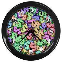 Money Currency Rainbow Wall Clock (black) by HermanTelo