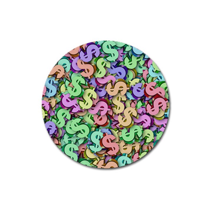 Money Currency Rainbow Magnet 3  (Round)