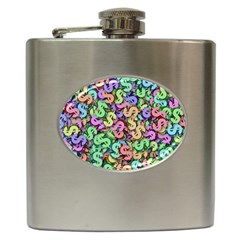 Money Currency Rainbow Hip Flask (6 Oz)