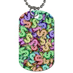 Money Currency Rainbow Dog Tag (two Sides) by HermanTelo