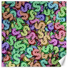 Money Currency Rainbow Canvas 12  X 12 