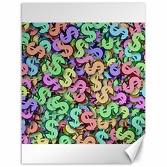 Money Currency Rainbow Canvas 12  X 16 