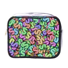 Money Currency Rainbow Mini Toiletries Bag (one Side)