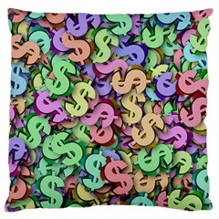 Money Currency Rainbow Large Cushion Case (one Side) by HermanTelo