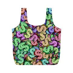 Money Currency Rainbow Full Print Recycle Bag (m)