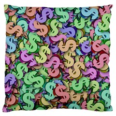 Money Currency Rainbow Large Flano Cushion Case (one Side)