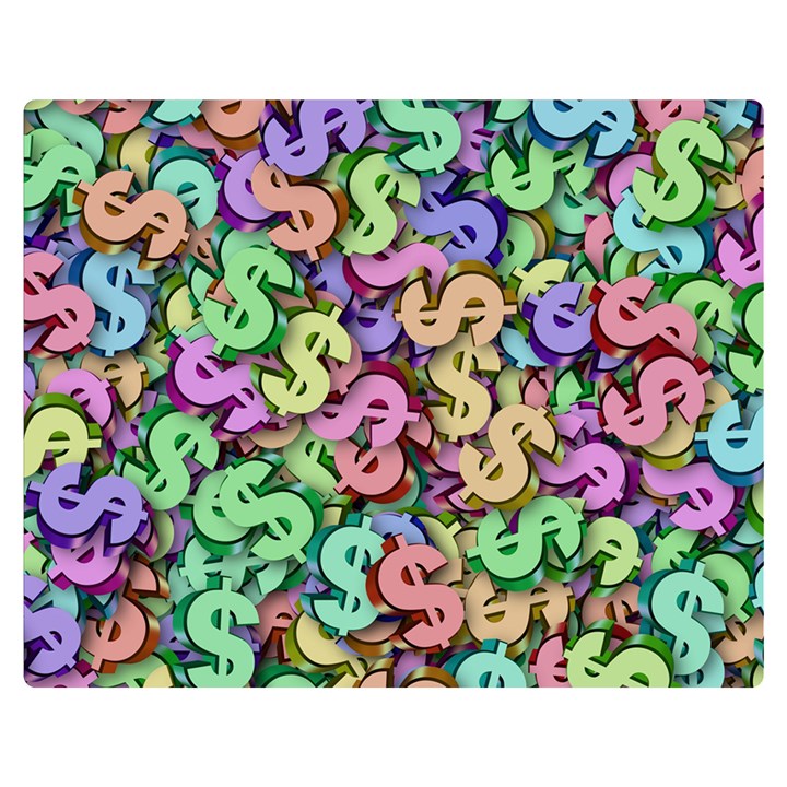 Money Currency Rainbow Double Sided Flano Blanket (Medium) 