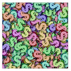 Money Currency Rainbow Large Satin Scarf (square) by HermanTelo