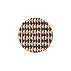 Metallic Diamond Design Black Golf Ball Marker