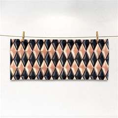 Metallic Diamond Design Black Hand Towel