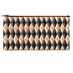 Metallic Diamond Design Black Pencil Cases by HermanTelo