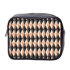 Metallic Diamond Design Black Mini Toiletries Bag (two Sides)