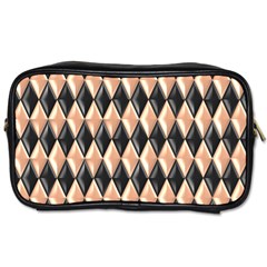 Metallic Diamond Design Black Toiletries Bag (one Side) by HermanTelo