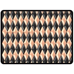 Metallic Diamond Design Black Fleece Blanket (large) 