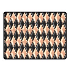 Metallic Diamond Design Black Fleece Blanket (small)