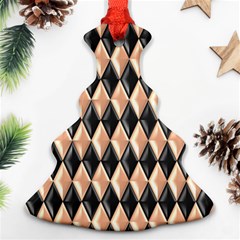 Metallic Diamond Design Black Ornament (christmas Tree) 