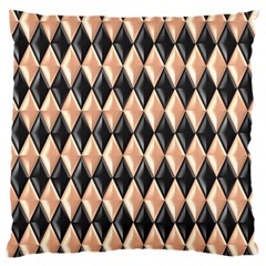 Metallic Diamond Design Black Large Cushion Case (two Sides) by HermanTelo