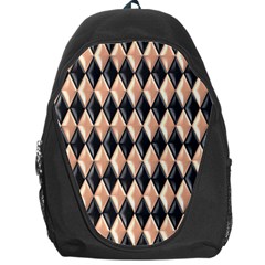 Metallic Diamond Design Black Backpack Bag