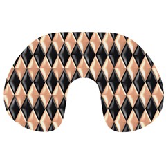 Metallic Diamond Design Black Travel Neck Pillow