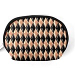 Metallic Diamond Design Black Accessory Pouch (Medium) Back