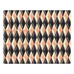 Metallic Diamond Design Black Double Sided Flano Blanket (large) 