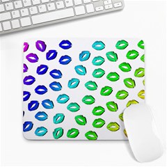 Kiss Mouth Lips Colors Large Mousepads by HermanTelo