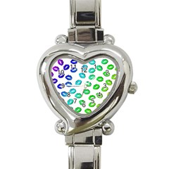 Kiss Mouth Lips Colors Heart Italian Charm Watch by HermanTelo