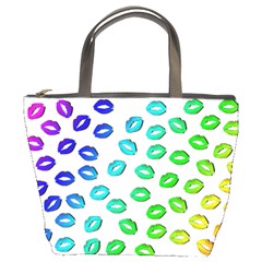 Kiss Mouth Lips Colors Bucket Bag