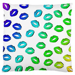 Kiss Mouth Lips Colors Large Cushion Case (two Sides)