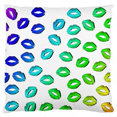 Kiss Mouth Lips Colors Standard Flano Cushion Case (one Side) by HermanTelo