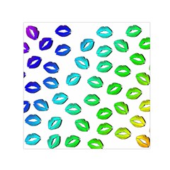 Kiss Mouth Lips Colors Small Satin Scarf (square)