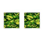 Marijuana Camouflage Cannabis Drug Cufflinks (Square) Front(Pair)