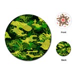 Marijuana Camouflage Cannabis Drug Playing Cards (Round) Front