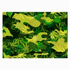 Marijuana Camouflage Cannabis Drug Large Glasses Cloth (2 Sides) by HermanTelo