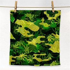 Marijuana Camouflage Cannabis Drug Face Towel by HermanTelo