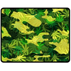 Marijuana Camouflage Cannabis Drug Fleece Blanket (medium) 