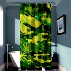 Marijuana Camouflage Cannabis Drug Shower Curtain 36  X 72  (stall) 